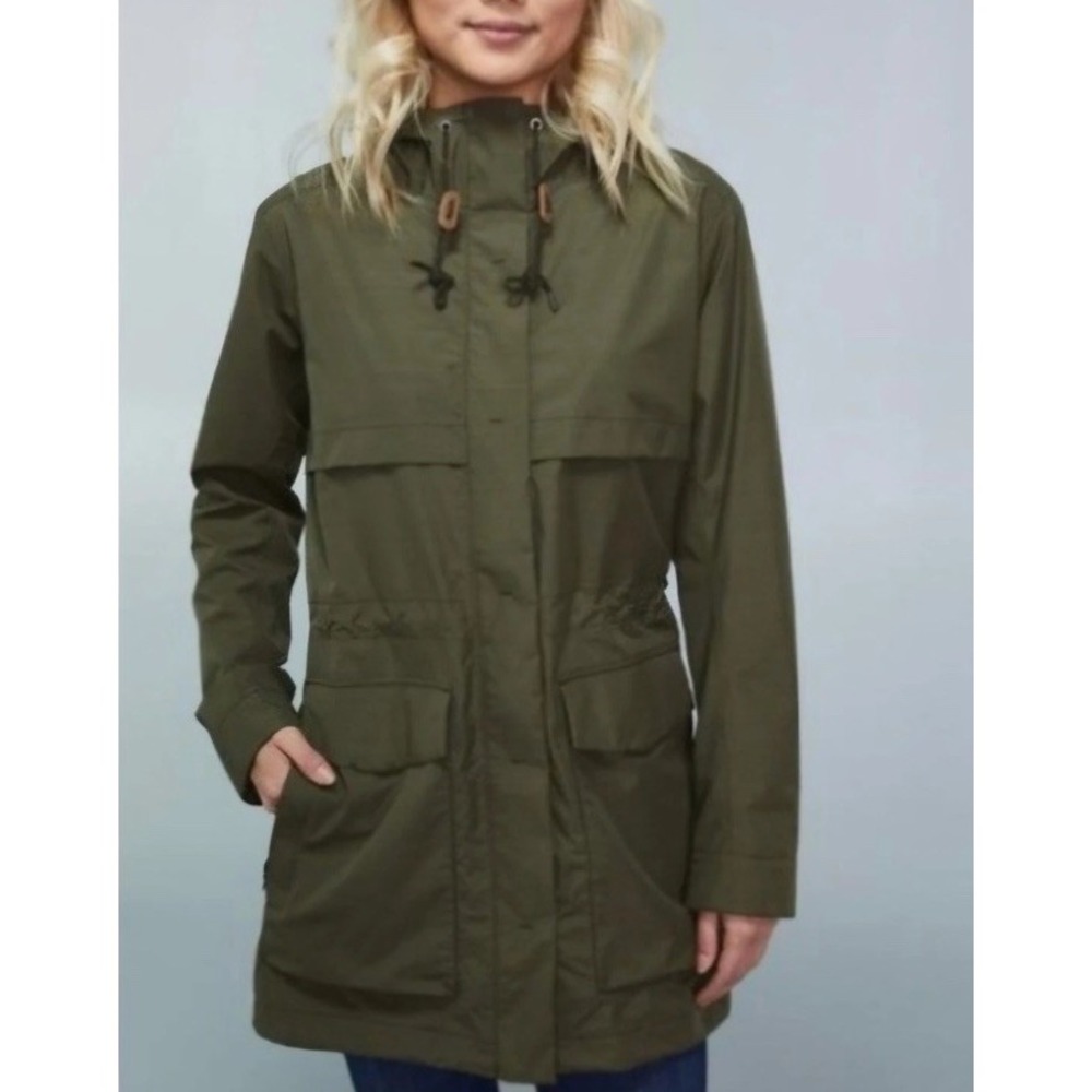 REI Women's Green Skyline Ridge Parka Rain Jacket Waterproof Size XL Hooded